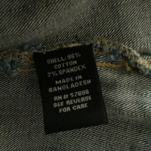 New Look Stretch Dark Wash Jean Jacket Size 2X Neutral 90’s Spring Plus Size - Picture 8 of 8